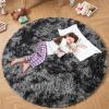 imageAndency Cream Soft Area Rugs for Living Room Bedroom 4x6 Fluffy Shaggy Bedside Rug NonSlip Large Shag Fuzzy Plush Carpets for Bedroom Kids Dorm Nursery Home Decor AestheticTiedyed Dark Grey