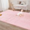 imageAndency Cream Soft Area Rugs for Living Room Bedroom 4x6 Fluffy Shaggy Bedside Rug NonSlip Large Shag Fuzzy Plush Carpets for Bedroom Kids Dorm Nursery Home Decor AestheticPink