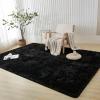 imageAndency Cream Soft Area Rugs for Living Room Bedroom 4x6 Fluffy Shaggy Bedside Rug NonSlip Large Shag Fuzzy Plush Carpets for Bedroom Kids Dorm Nursery Home Decor AestheticBlack