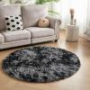 imageAndency Cream Soft Area Rugs for Living Room Bedroom 4x6 Fluffy Shaggy Bedside Rug NonSlip Large Shag Fuzzy Plush Carpets for Bedroom Kids Dorm Nursery Home Decor AestheticTiedyed Dark Grey