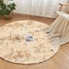 imageAndency Cream Soft Area Rugs for Living Room Bedroom 4x6 Fluffy Shaggy Bedside Rug NonSlip Large Shag Fuzzy Plush Carpets for Bedroom Kids Dorm Nursery Home Decor AestheticTiedyed Beige