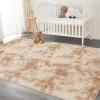 imageAndency Cream Soft Area Rugs for Living Room Bedroom 4x6 Fluffy Shaggy Bedside Rug NonSlip Large Shag Fuzzy Plush Carpets for Bedroom Kids Dorm Nursery Home Decor AestheticTiedyed Beige