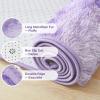 imageAndency Cream Soft Area Rugs for Living Room Bedroom 4x6 Fluffy Shaggy Bedside Rug NonSlip Large Shag Fuzzy Plush Carpets for Bedroom Kids Dorm Nursery Home Decor AestheticTiedyed Purple
