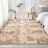 imageAndency Cream Soft Area Rugs for Living Room Bedroom 4x6 Fluffy Shaggy Bedside Rug NonSlip Large Shag Fuzzy Plush Carpets for Bedroom Kids Dorm Nursery Home Decor AestheticTiedyed Beige
