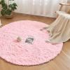imageAndency Cream Soft Area Rugs for Living Room Bedroom 4x6 Fluffy Shaggy Bedside Rug NonSlip Large Shag Fuzzy Plush Carpets for Bedroom Kids Dorm Nursery Home Decor AestheticPink