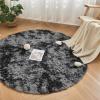imageAndency Cream Soft Area Rugs for Living Room Bedroom 4x6 Fluffy Shaggy Bedside Rug NonSlip Large Shag Fuzzy Plush Carpets for Bedroom Kids Dorm Nursery Home Decor AestheticTiedyed Dark Grey