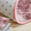 imageAndency Cream Soft Area Rugs for Living Room Bedroom 4x6 Fluffy Shaggy Bedside Rug NonSlip Large Shag Fuzzy Plush Carpets for Bedroom Kids Dorm Nursery Home Decor AestheticTiedyed Dusty Pink