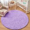 imageAndency Cream Soft Area Rugs for Living Room Bedroom 4x6 Fluffy Shaggy Bedside Rug NonSlip Large Shag Fuzzy Plush Carpets for Bedroom Kids Dorm Nursery Home Decor AestheticPurple