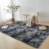 imageAndency Cream Soft Area Rugs for Living Room Bedroom 4x6 Fluffy Shaggy Bedside Rug NonSlip Large Shag Fuzzy Plush Carpets for Bedroom Kids Dorm Nursery Home Decor AestheticTiedyed Dark Grey
