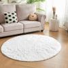 imageAndency Cream Soft Area Rugs for Living Room Bedroom 4x6 Fluffy Shaggy Bedside Rug NonSlip Large Shag Fuzzy Plush Carpets for Bedroom Kids Dorm Nursery Home Decor AestheticWhite