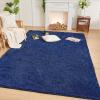 imageAndency Cream Soft Area Rugs for Living Room Bedroom 4x6 Fluffy Shaggy Bedside Rug NonSlip Large Shag Fuzzy Plush Carpets for Bedroom Kids Dorm Nursery Home Decor AestheticNavy Blue