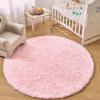 imageAndency Cream Soft Area Rugs for Living Room Bedroom 4x6 Fluffy Shaggy Bedside Rug NonSlip Large Shag Fuzzy Plush Carpets for Bedroom Kids Dorm Nursery Home Decor AestheticPink
