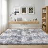 imageAndency Cream Soft Area Rugs for Living Room Bedroom 4x6 Fluffy Shaggy Bedside Rug NonSlip Large Shag Fuzzy Plush Carpets for Bedroom Kids Dorm Nursery Home Decor AestheticTiedyed Light Grey