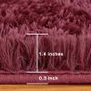 imageAndency Cream Soft Area Rugs for Living Room Bedroom 4x6 Fluffy Shaggy Bedside Rug NonSlip Large Shag Fuzzy Plush Carpets for Bedroom Kids Dorm Nursery Home Decor AestheticBurgundy