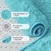 imageAndency Cream Soft Area Rugs for Living Room Bedroom 4x6 Fluffy Shaggy Bedside Rug NonSlip Large Shag Fuzzy Plush Carpets for Bedroom Kids Dorm Nursery Home Decor AestheticTeal Blue