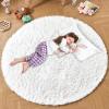 imageAndency Cream Soft Area Rugs for Living Room Bedroom 4x6 Fluffy Shaggy Bedside Rug NonSlip Large Shag Fuzzy Plush Carpets for Bedroom Kids Dorm Nursery Home Decor AestheticWhite