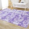imageAndency Cream Soft Area Rugs for Living Room Bedroom 4x6 Fluffy Shaggy Bedside Rug NonSlip Large Shag Fuzzy Plush Carpets for Bedroom Kids Dorm Nursery Home Decor AestheticTiedyed Purple