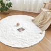 imageAndency Cream Soft Area Rugs for Living Room Bedroom 4x6 Fluffy Shaggy Bedside Rug NonSlip Large Shag Fuzzy Plush Carpets for Bedroom Kids Dorm Nursery Home Decor AestheticWhite