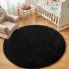 imageAndency Cream Soft Area Rugs for Living Room Bedroom 4x6 Fluffy Shaggy Bedside Rug NonSlip Large Shag Fuzzy Plush Carpets for Bedroom Kids Dorm Nursery Home Decor AestheticBlack