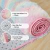 imageAndency Cream Soft Area Rugs for Living Room Bedroom 4x6 Fluffy Shaggy Bedside Rug NonSlip Large Shag Fuzzy Plush Carpets for Bedroom Kids Dorm Nursery Home Decor AestheticRainbow