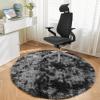 imageAndency Cream Soft Area Rugs for Living Room Bedroom 4x6 Fluffy Shaggy Bedside Rug NonSlip Large Shag Fuzzy Plush Carpets for Bedroom Kids Dorm Nursery Home Decor AestheticTiedyed Dark Grey