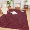 imageAndency Cream Soft Area Rugs for Living Room Bedroom 4x6 Fluffy Shaggy Bedside Rug NonSlip Large Shag Fuzzy Plush Carpets for Bedroom Kids Dorm Nursery Home Decor AestheticBurgundy
