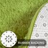 imageAndency Cream Soft Area Rugs for Living Room Bedroom 4x6 Fluffy Shaggy Bedside Rug NonSlip Large Shag Fuzzy Plush Carpets for Bedroom Kids Dorm Nursery Home Decor AestheticGrass Green
