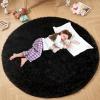 imageAndency Cream Soft Area Rugs for Living Room Bedroom 4x6 Fluffy Shaggy Bedside Rug NonSlip Large Shag Fuzzy Plush Carpets for Bedroom Kids Dorm Nursery Home Decor AestheticBlack