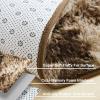 imageAndency Cream Soft Area Rugs for Living Room Bedroom 4x6 Fluffy Shaggy Bedside Rug NonSlip Large Shag Fuzzy Plush Carpets for Bedroom Kids Dorm Nursery Home Decor AestheticTiedyed Brown