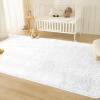 imageAndency Cream Soft Area Rugs for Living Room Bedroom 4x6 Fluffy Shaggy Bedside Rug NonSlip Large Shag Fuzzy Plush Carpets for Bedroom Kids Dorm Nursery Home Decor AestheticWhite