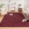 imageAndency Cream Soft Area Rugs for Living Room Bedroom 4x6 Fluffy Shaggy Bedside Rug NonSlip Large Shag Fuzzy Plush Carpets for Bedroom Kids Dorm Nursery Home Decor AestheticBurgundy