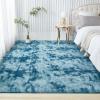 imageAndency Cream Soft Area Rugs for Living Room Bedroom 4x6 Fluffy Shaggy Bedside Rug NonSlip Large Shag Fuzzy Plush Carpets for Bedroom Kids Dorm Nursery Home Decor AestheticTiedyed Navy Blue