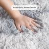 imageAndency Cream Soft Area Rugs for Living Room Bedroom 4x6 Fluffy Shaggy Bedside Rug NonSlip Large Shag Fuzzy Plush Carpets for Bedroom Kids Dorm Nursery Home Decor AestheticTiedyed Light Grey