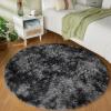 imageAndency Cream Soft Area Rugs for Living Room Bedroom 4x6 Fluffy Shaggy Bedside Rug NonSlip Large Shag Fuzzy Plush Carpets for Bedroom Kids Dorm Nursery Home Decor AestheticTiedyed Dark Grey