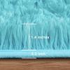 imageAndency Cream Soft Area Rugs for Living Room Bedroom 4x6 Fluffy Shaggy Bedside Rug NonSlip Large Shag Fuzzy Plush Carpets for Bedroom Kids Dorm Nursery Home Decor AestheticTeal Blue