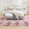 imageAndency Cream Soft Area Rugs for Living Room Bedroom 4x6 Fluffy Shaggy Bedside Rug NonSlip Large Shag Fuzzy Plush Carpets for Bedroom Kids Dorm Nursery Home Decor AestheticTiedyed Dusty Pink