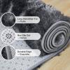 imageAndency Cream Soft Area Rugs for Living Room Bedroom 4x6 Fluffy Shaggy Bedside Rug NonSlip Large Shag Fuzzy Plush Carpets for Bedroom Kids Dorm Nursery Home Decor AestheticTiedyed Dark Grey