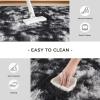 imageAndency Cream Soft Area Rugs for Living Room Bedroom 4x6 Fluffy Shaggy Bedside Rug NonSlip Large Shag Fuzzy Plush Carpets for Bedroom Kids Dorm Nursery Home Decor AestheticTiedyed Black