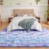 imageAndency Cream Soft Area Rugs for Living Room Bedroom 4x6 Fluffy Shaggy Bedside Rug NonSlip Large Shag Fuzzy Plush Carpets for Bedroom Kids Dorm Nursery Home Decor AestheticTiedyed Rainbow2
