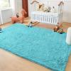 imageAndency Cream Soft Area Rugs for Living Room Bedroom 4x6 Fluffy Shaggy Bedside Rug NonSlip Large Shag Fuzzy Plush Carpets for Bedroom Kids Dorm Nursery Home Decor AestheticTeal Blue