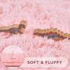 imageAndency Cream Soft Area Rugs for Living Room Bedroom 4x6 Fluffy Shaggy Bedside Rug NonSlip Large Shag Fuzzy Plush Carpets for Bedroom Kids Dorm Nursery Home Decor AestheticPink