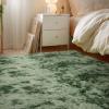 imageAndency Cream Soft Area Rugs for Living Room Bedroom 4x6 Fluffy Shaggy Bedside Rug NonSlip Large Shag Fuzzy Plush Carpets for Bedroom Kids Dorm Nursery Home Decor AestheticTiedyed Army Green