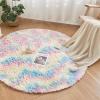 imageAndency Cream Soft Area Rugs for Living Room Bedroom 4x6 Fluffy Shaggy Bedside Rug NonSlip Large Shag Fuzzy Plush Carpets for Bedroom Kids Dorm Nursery Home Decor AestheticRainbow