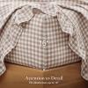 imageAndency Beige Full Size Cotton Gingham Sheets Set Soft Breathable 100 Washed Cotton Cream Plaid Ruffle Sheet for Full Size Bed 3 Pieces Classic Aesthetic Shabby Chic Farmhouse Room Decor Bedding01  Taupe