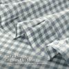 imageAndency Beige Full Size Cotton Gingham Sheets Set Soft Breathable 100 Washed Cotton Cream Plaid Ruffle Sheet for Full Size Bed 3 Pieces Classic Aesthetic Shabby Chic Farmhouse Room Decor Bedding04  Blue