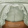 imageAndency Beige Full Size Cotton Gingham Sheets Set Soft Breathable 100 Washed Cotton Cream Plaid Ruffle Sheet for Full Size Bed 3 Pieces Classic Aesthetic Shabby Chic Farmhouse Room Decor Bedding03  Sage Green