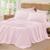 imageAndency Beige Full Size Cotton Gingham Sheets Set Soft Breathable 100 Washed Cotton Cream Plaid Ruffle Sheet for Full Size Bed 3 Pieces Classic Aesthetic Shabby Chic Farmhouse Room Decor Bedding05  Pink