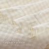 imageAndency Beige Full Size Cotton Gingham Sheets Set Soft Breathable 100 Washed Cotton Cream Plaid Ruffle Sheet for Full Size Bed 3 Pieces Classic Aesthetic Shabby Chic Farmhouse Room Decor Bedding02  Beige