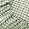 imageAndency Beige Full Size Cotton Gingham Sheets Set Soft Breathable 100 Washed Cotton Cream Plaid Ruffle Sheet for Full Size Bed 3 Pieces Classic Aesthetic Shabby Chic Farmhouse Room Decor Bedding03  Sage Green