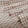 imageAndency Beige Full Size Cotton Gingham Sheets Set Soft Breathable 100 Washed Cotton Cream Plaid Ruffle Sheet for Full Size Bed 3 Pieces Classic Aesthetic Shabby Chic Farmhouse Room Decor Bedding01  Taupe